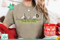 Honk the Halls SVG, Christmas Goose Line Art, Funny Holiday Product Image 5
