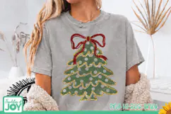 Christmas Tree PNG, Coquette Bow Christmas PNG, Polka Dots Product Image 4