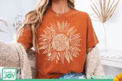 Faith Sunflower Shirt Design, Boho Patterns, Vintage Product Image 5