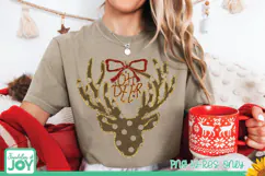 Christmas Deer PNG, Glitter Reindeer PNG Product Image 6