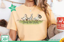 Honk the Halls SVG, Christmas Goose Line Art, Funny Holiday Product Image 7