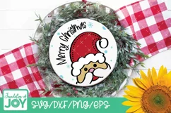 Christmas Door Signs, Christmas Characters svg, Round wood Product Image 4