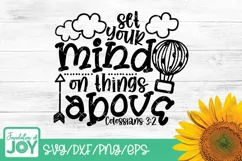 Hot air balloon svg, Bible verse svg, Sky svg, Christian svg Product Image 1