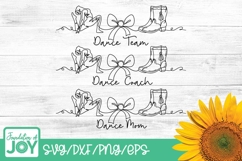 Dance Team svg , Drill Team png, Continuous line art Product Image 1