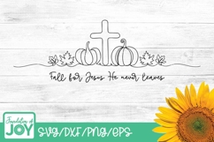 Fall for Jesus He never leaves svg, Continuous Line art Product Image 1