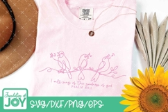 Goodness of God svg, Bible Verse line art, Singing Birds png Product Image 4