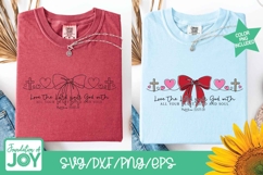 Love the Lord your God with all svg, continuous line art Product Image 3