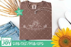 Faith can move mountains svg, Continuous line art png Product Image 4