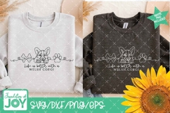 Life is better with a Welsh Corgi, monoline svg, paw, bones Product Image 3