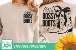 Mrs. Bossy Boots svg, Glitter Cowgirl Boots Product Image 3