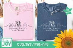 life is better with a rottweiler svg, continuous line png Product Image 3