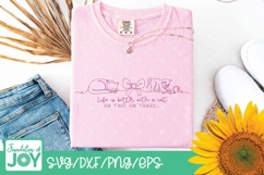 Life is better with cats svg, Continuous line art png Product Image 4