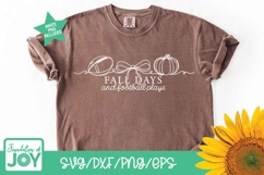Fall Days and Football Plays svg, Game day png, Fall pumpkin Product Image 4