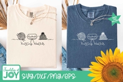 Knitting weather, Continuous line art svg Product Image 3