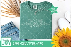 Tis the season Christmas svg, Continuous line art png Product Image 4