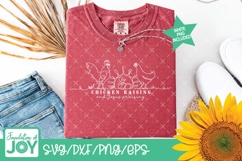 Chicken Raising Jesus Praising svg, Continuous Line art png Product Image 3