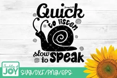 Quick To listen slow to speak svg, Christian svg, Bible Vers Product Image 1