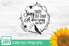 Sing unto the Lord a new song svg, Bible Verse svg, Sing Product Image 1