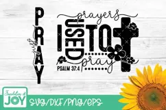 Just Pray png, Christian svg, Bible Verse svg Product Image 4