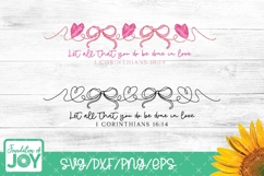 Let all that you do be done in love svg, continuous line art Product Image 1