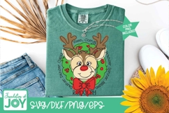 Santa&#039;s Reindeer svg, Red Nose reindeer png, Christmas Product Image 5