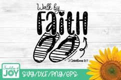 Walk by faith svg, Flip flops svg, Summer svg, Bible verse Product Image 1