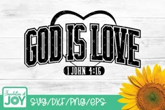 God is Love svg, Valentines's Day png, BIble Verse svg Product Image 1