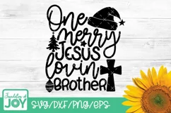 One merry Jesus lovin brother svg, Christmas brother svg Product Image 1