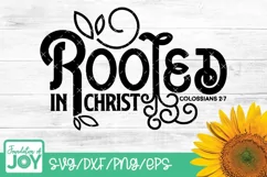 Rooted in Christ svg, BIble Verse svg, Roots svg, Scripture Product Image 1