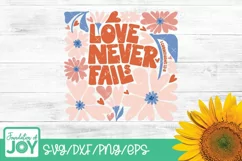 Love never fails svg, Christian Valentines Day png Product Image 1