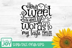 How sweet are your words to my taste svg, Bible verse svg Product Image 1
