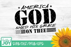 God shed his grace on thee svg, 4th of July svg Product Image 1