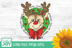 Santa's Reindeer svg, Red Nose reindeer png, Christmas Product Image 1