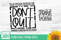 Dear person behind me svg, Bible Verse svg, Pray svg Product Image 1