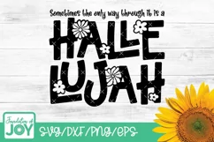 Hallelujah svg, Groovy svg, Flowers svg, Christian svg Product Image 1