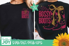 Mrs. Bossy Boots svg, Glitter Cowgirl Boots Product Image 1