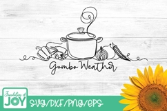 Gumbo Weather svg, Louisiana food png, Line art svg Product Image 1