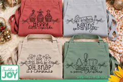 Christmas Baking png, Continuous Line art, Christmas png Product Image 1