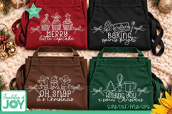 Christmas Baking png, Continuous Line art, Christmas png Product Image 2