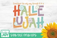 Hallelujah svg, Groovy svg, Flowers svg, Christian svg Product Image 3
