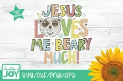Jesus loves me beary much, Christian Toddler Tshirt png Product Image 2