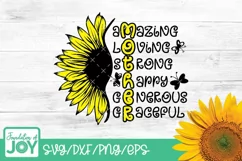Mothers Day anagram, Mom svg, Mommy, Mama, Sunflower svg Product Image 1