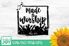 Made to worship svg, Bible Verse svg, Worship png Product Image 1