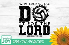 Christian Sports svg, Volleyball svg, Bible Verse svg Product Image 1