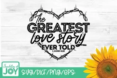 Christian Valentine's Day svg, Crown of thorns svg, Heart Product Image 1