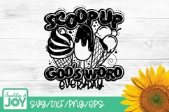 Scoop up Gods word, Christian Kid svg, Ice Cream svg Product Image 1