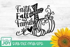 Faith fall and Family svg, Christian Fall svg, Pumpkins svg Product Image 1