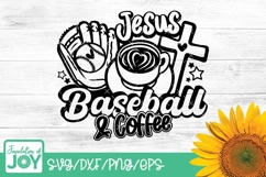 Jesus Baseball and Coffee svg, Baseball Mom svg Product Image 1