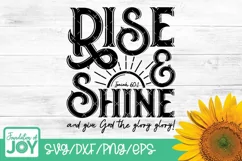 Rise and Shine svg, Christian Western svg, Bible Verse svg Product Image 1