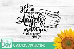 Angels to protect you svg, Bible Verse svg, Christian svg Product Image 1